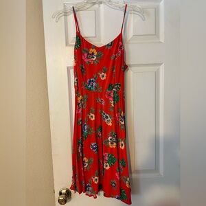 Old Navy Red Tropical Floral Sundress